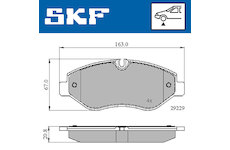 Sada brzdových destiček, kotoučová brzda SKF VKBP 80089