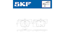 Sada brzdových destiček, kotoučová brzda SKF VKBP 80103