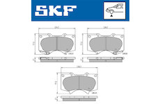 Sada brzdových destiček, kotoučová brzda SKF VKBP 80135 A