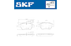 Sada brzdových destiček, kotoučová brzda SKF VKBP 80145 E