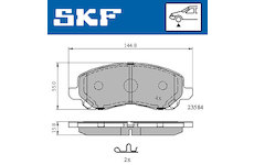 Sada brzdových destiček, kotoučová brzda SKF VKBP 80169 A