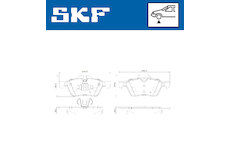 Sada brzdových destiček, kotoučová brzda SKF VKBP 80205