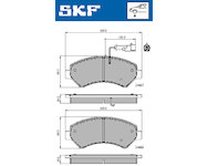 Sada brzdových destiček, kotoučová brzda SKF VKBP 80210 E