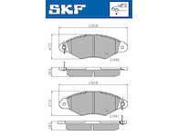 Sada brzdových destiček, kotoučová brzda SKF VKBP 80212