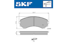 Sada brzdových destiček, kotoučová brzda SKF VKBP 80252 A