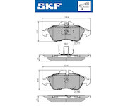 Sada brzdových destiček, kotoučová brzda SKF VKBP 80254