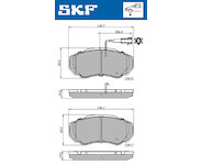 Sada brzdových destiček, kotoučová brzda SKF VKBP 80273 E