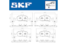 Sada brzdových destiček, kotoučová brzda SKF VKBP 80277