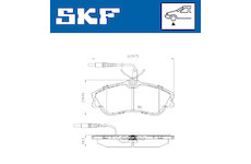 Sada brzdových destiček, kotoučová brzda SKF VKBP 80281 E