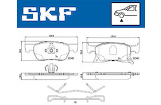 Sada brzdových destiček, kotoučová brzda SKF VKBP 80291 A