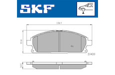 Sada brzdových destiček, kotoučová brzda SKF VKBP 80296