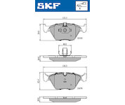 Sada brzdových destiček, kotoučová brzda SKF VKBP 80311