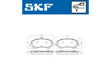 Sada brzdových destiček, kotoučová brzda SKF VKBP 80317