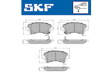 Sada brzdových destiček, kotoučová brzda SKF VKBP 80330 A