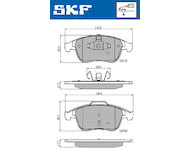 Sada brzdových destiček, kotoučová brzda SKF VKBP 80336