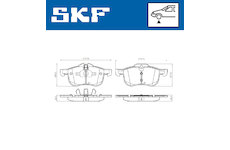 Sada brzdových destiček, kotoučová brzda SKF VKBP 80385