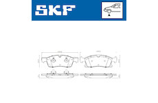 Sada brzdových destiček, kotoučová brzda SKF VKBP 80389