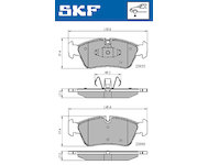 Sada brzdových destiček, kotoučová brzda SKF VKBP 80399