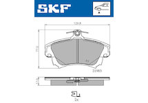 Sada brzdových destiček, kotoučová brzda SKF VKBP 80404 A