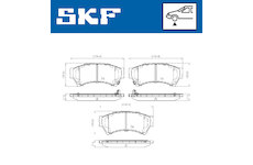 Sada brzdových destiček, kotoučová brzda SKF VKBP 80410 A