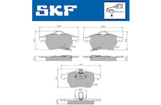 Sada brzdových destiček, kotoučová brzda SKF VKBP 80424 A