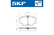 Sada brzdových destiček, kotoučová brzda SKF VKBP 80431