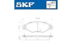 Sada brzdových destiček, kotoučová brzda SKF VKBP 80470