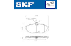 Sada brzdových destiček, kotoučová brzda SKF VKBP 80477 E