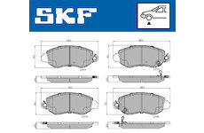 Sada brzdových destiček, kotoučová brzda SKF VKBP 80489 A