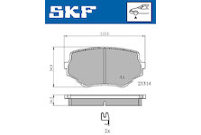 Sada brzdových destiček, kotoučová brzda SKF VKBP 80531 A