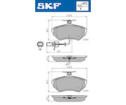 Sada brzdových destiček, kotoučová brzda SKF VKBP 80547 E