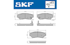 Sada brzdových destiček, kotoučová brzda SKF VKBP 80572 A