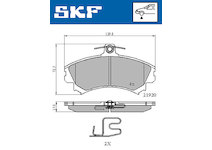 Sada brzdových destiček, kotoučová brzda SKF VKBP 80575 A