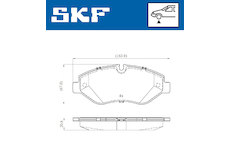 Sada brzdových destiček, kotoučová brzda SKF VKBP 80633 E