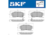 Sada brzdových destiček, kotoučová brzda SKF VKBP 80638 A