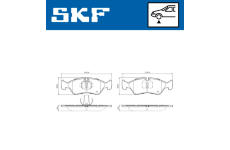 Sada brzdových destiček, kotoučová brzda SKF VKBP 80645