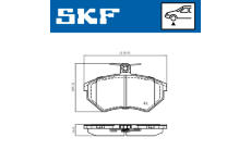 Sada brzdových destiček, kotoučová brzda SKF VKBP 80668