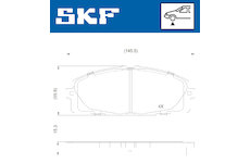 Sada brzdových destiček, kotoučová brzda SKF VKBP 80688