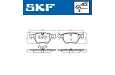 Sada brzdových destiček, kotoučová brzda SKF VKBP 80702