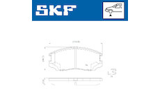 Sada brzdových destiček, kotoučová brzda SKF VKBP 80715 A