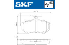 Sada brzdových destiček, kotoučová brzda SKF VKBP 80722