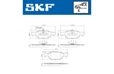 Sada brzdových destiček, kotoučová brzda SKF VKBP 80776 E