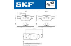 Sada brzdových destiček, kotoučová brzda SKF VKBP 80777 E