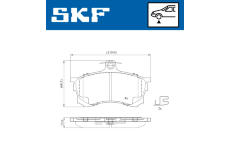 Sada brzdových destiček, kotoučová brzda SKF VKBP 80780 E