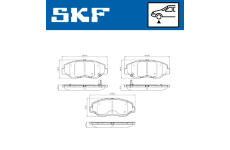 Sada brzdových destiček, kotoučová brzda SKF VKBP 80803 A