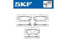 Sada brzdových destiček, kotoučová brzda SKF VKBP 80831 A