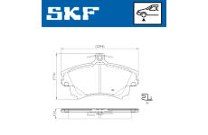 Sada brzdových destiček, kotoučová brzda SKF VKBP 80900 A