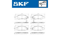 Sada brzdových destiček, kotoučová brzda SKF VKBP 80901 A