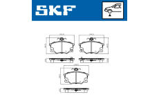 Sada brzdových destiček, kotoučová brzda SKF VKBP 80911 A