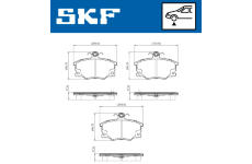 Sada brzdových destiček, kotoučová brzda SKF VKBP 80913 A